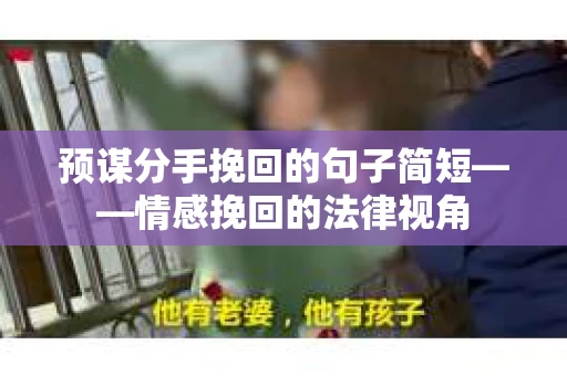 预谋分手挽回的句子简短——情感挽回的法律视角
