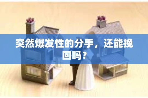 突然爆发性的分手,还能挽回吗? 突然爆发性的分手,还能挽回吗?