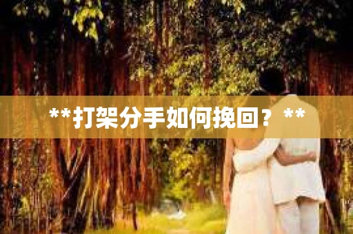 **打架分手如何挽回？**
