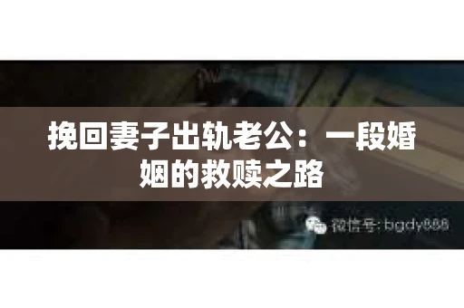 挽回妻子出轨老公：一段婚姻的救赎之路