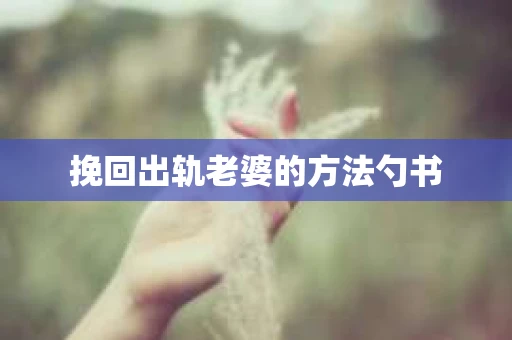 挽回出轨老婆的方法勺书