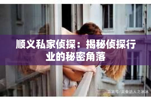 顺义私家侦探：揭秘侦探行业的秘密角落