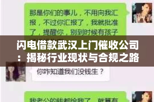 闪电借款武汉上门催收公司：揭秘行业现状与合规之路