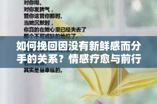 如何挽回因没有新鲜感而分手的关系？情感疗愈与前行计划