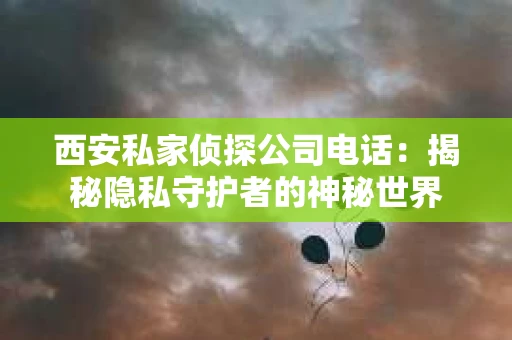 西安私家侦探公司电话：揭秘隐私守护者的神秘世界