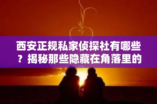 西安正规私家侦探社有哪些？揭秘那些隐藏在角落里的神秘力量