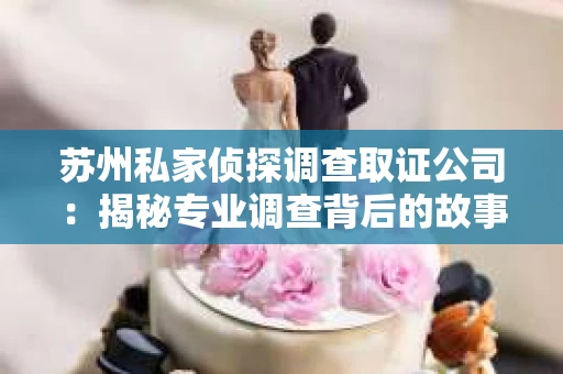 苏州私家侦探调查取证公司：揭秘专业调查背后的故事