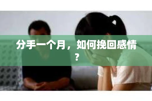 分手一个月，如何挽回感情？