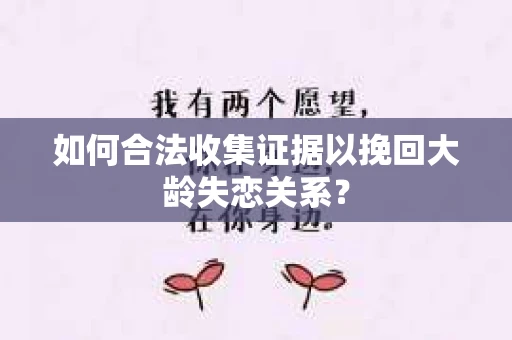 如何合法收集证据以挽回大龄失恋关系？